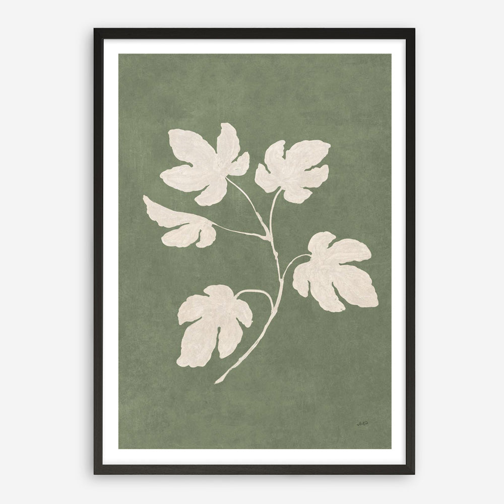 Botanical Study III Forest Green Crop Art Print