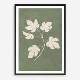 Botanical Study III Forest Green Crop Art Print