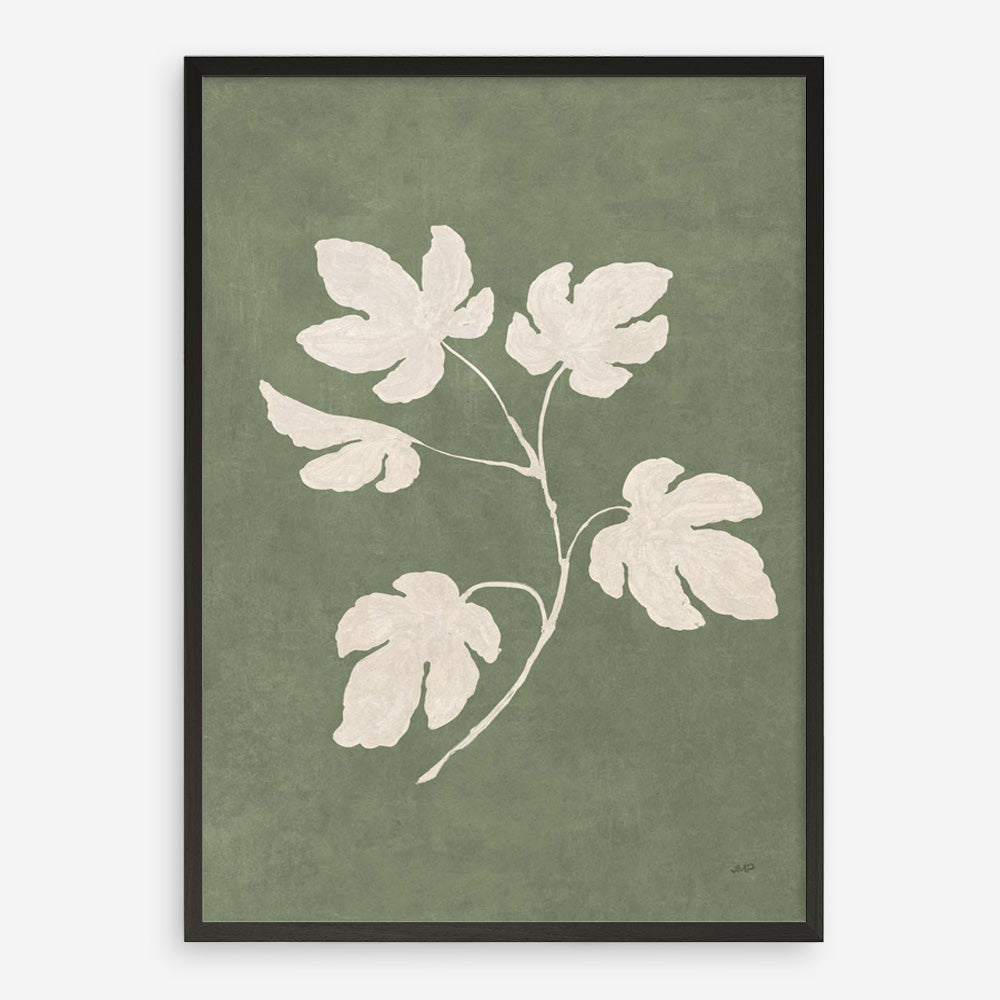 Botanical Study III Forest Green Crop Art Print