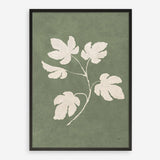 Botanical Study III Forest Green Crop Art Print