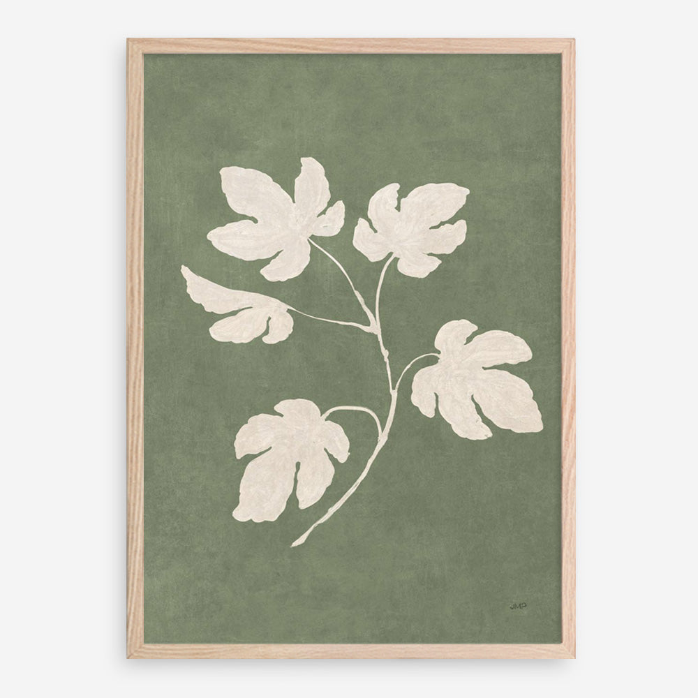 Botanical Study III Forest Green Crop Art Print