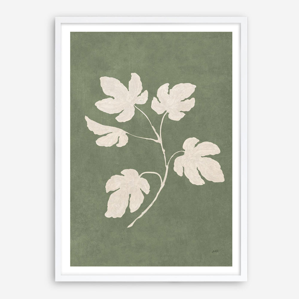 Botanical Study III Forest Green Crop Art Print