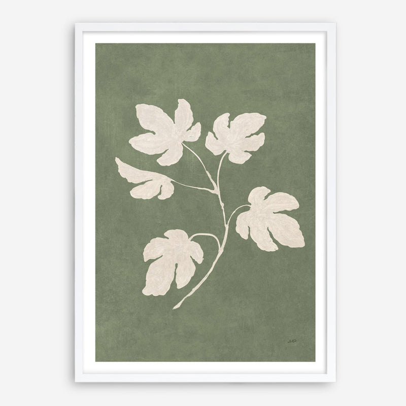 Botanical Study III Forest Green Crop Art Print