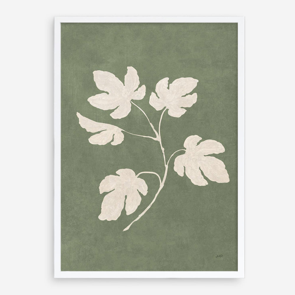 Botanical Study III Forest Green Crop Art Print