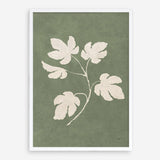 Botanical Study III Forest Green Crop Art Print