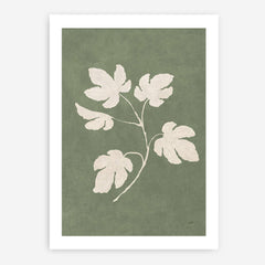 Botanical Study III Forest Green Crop Art Print