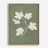 Botanical Study III Forest Green Crop Canvas Print