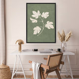 Botanical Study III Forest Green Crop Canvas Print