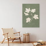 Botanical Study III Forest Green Crop Canvas Print