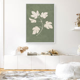 Botanical Study III Forest Green Crop Canvas Print