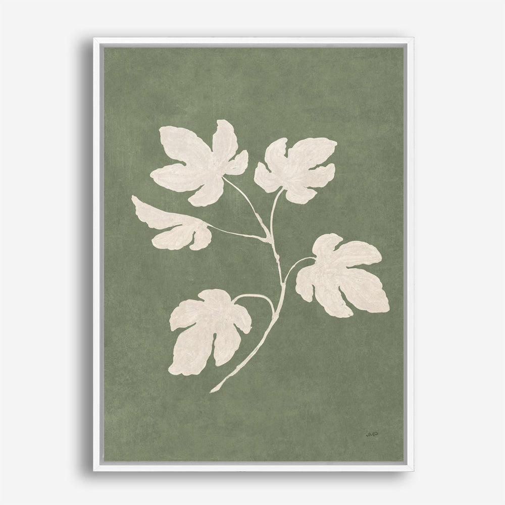 Botanical Study III Forest Green Crop Canvas Print