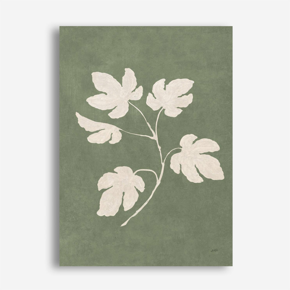Botanical Study III Forest Green Crop Canvas Print