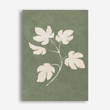 Botanical Study III Forest Green Crop Canvas Print