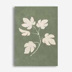 Botanical Study III Forest Green Crop Canvas Print