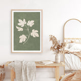 Botanical Study III Forest Green Crop Art Print