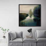 Twilight Fog Dark (Square) Canvas Print