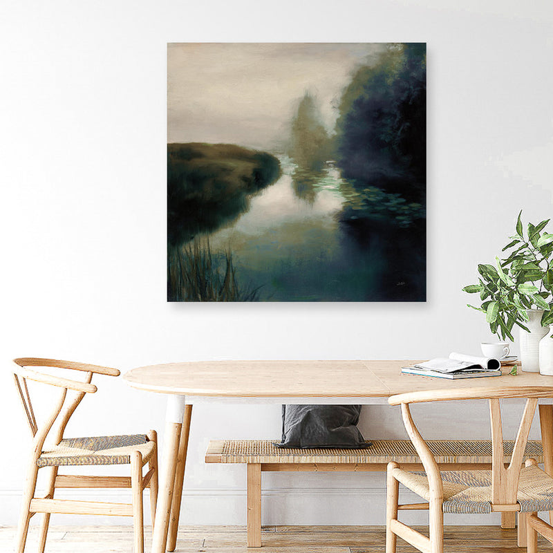 Twilight Fog Dark (Square) Canvas Print