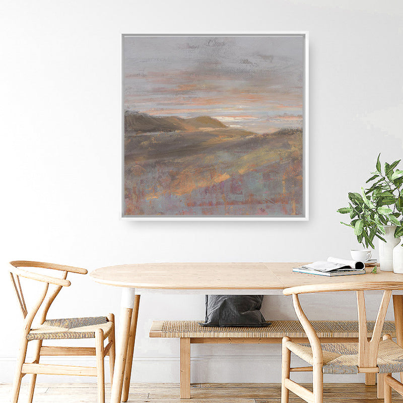 Dawn on the Hills Light (Square) Canvas Print