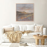 Dawn on the Hills Light (Square) Art Print