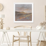Dawn on the Hills Light (Square) Art Print
