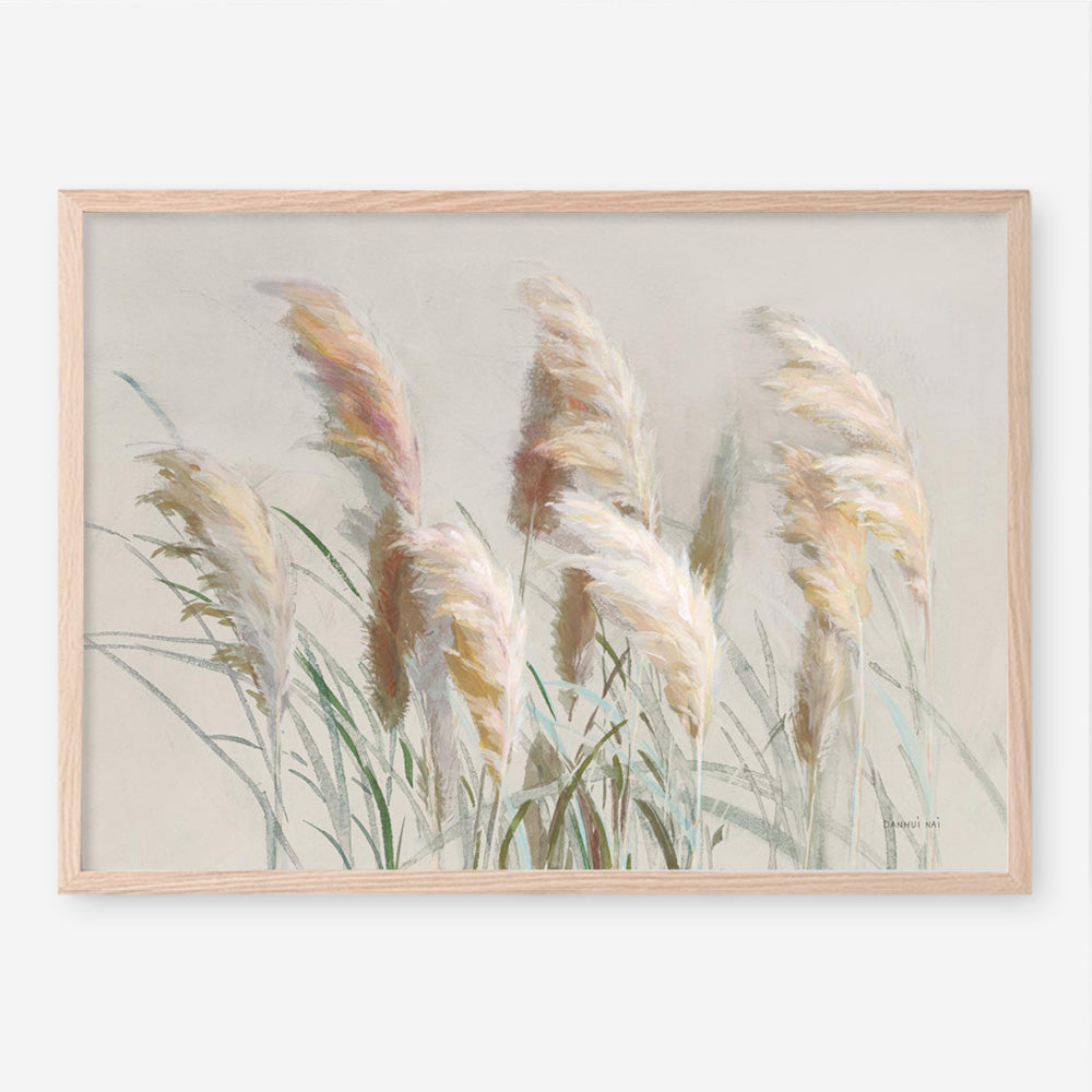 Neutral Pampas Grasses Art Print