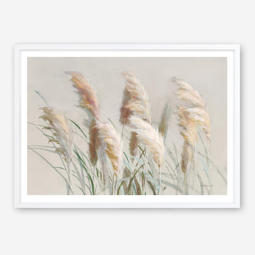Neutral Pampas Grasses Art Print
