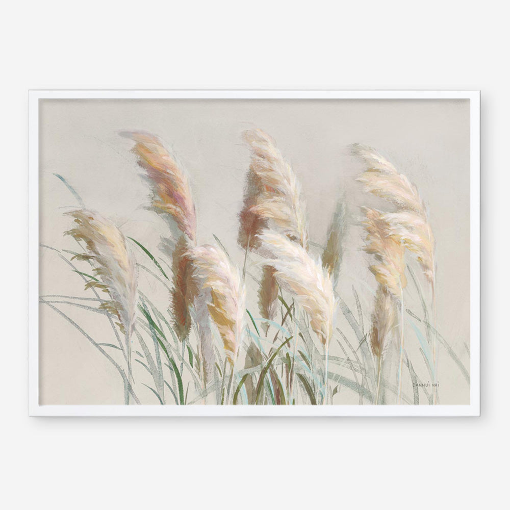 Neutral Pampas Grasses Art Print