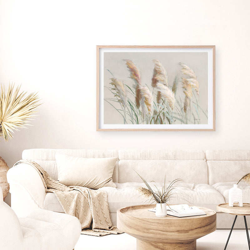 Neutral Pampas Grasses Art Print