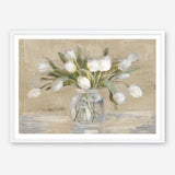 April Tulips Neutral Art Print