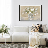 April Tulips Neutral Art Print