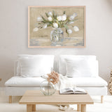 April Tulips Neutral Art Print