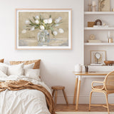 April Tulips Neutral Art Print