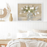 April Tulips Neutral Art Print