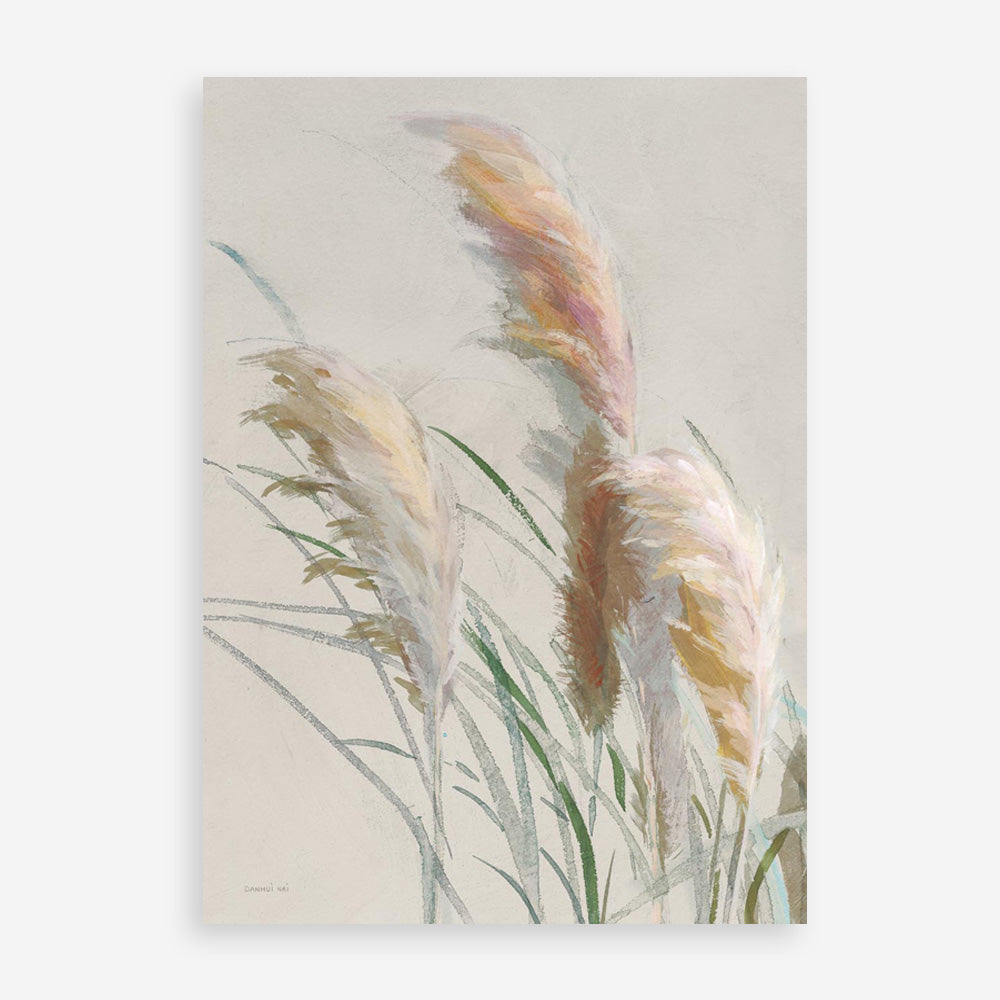 Neutral Pampas Grasses II Art Print
