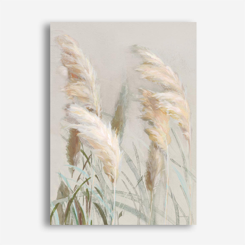 Neutral Pampas Grasses III Canvas Print