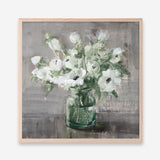 Fresh Anemones Sage (Square) Art Print