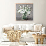 Fresh Anemones Sage (Square) Art Print