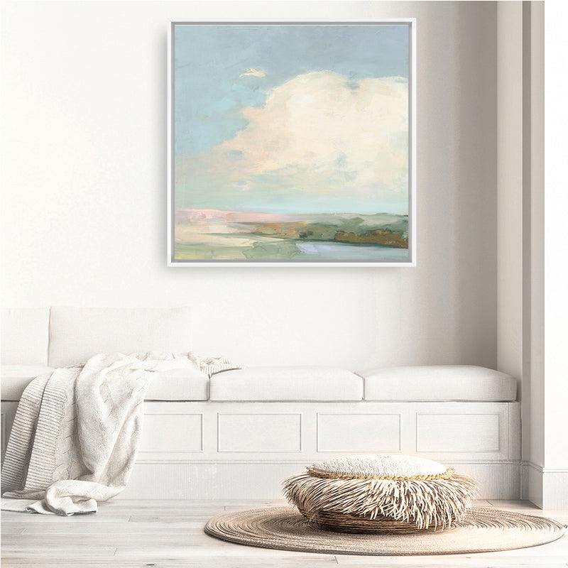 Colorful Horizon II Blue (Square) Canvas Print