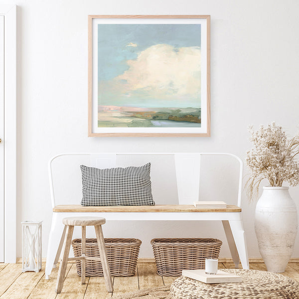 Colorful Horizon II Blue (Square) Art Print