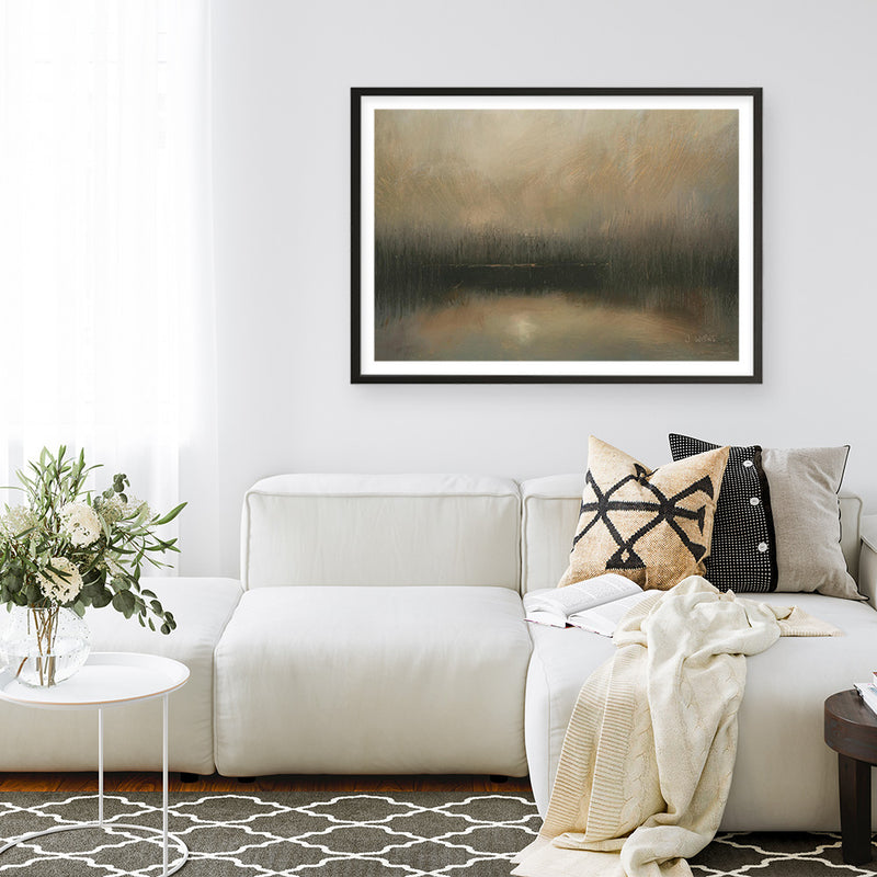 Evening Landscape Abstract Crop Art Print