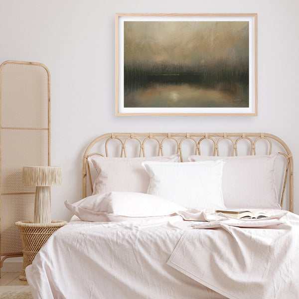 Evening Landscape Abstract Crop Art Print