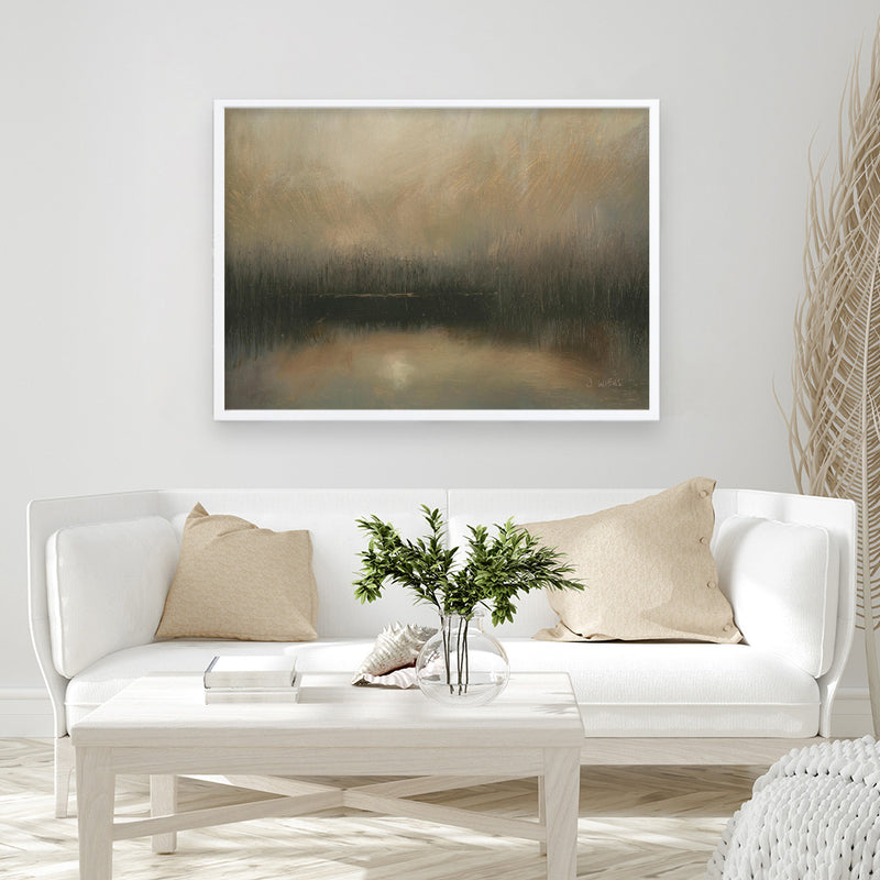 Evening Landscape Abstract Crop Art Print