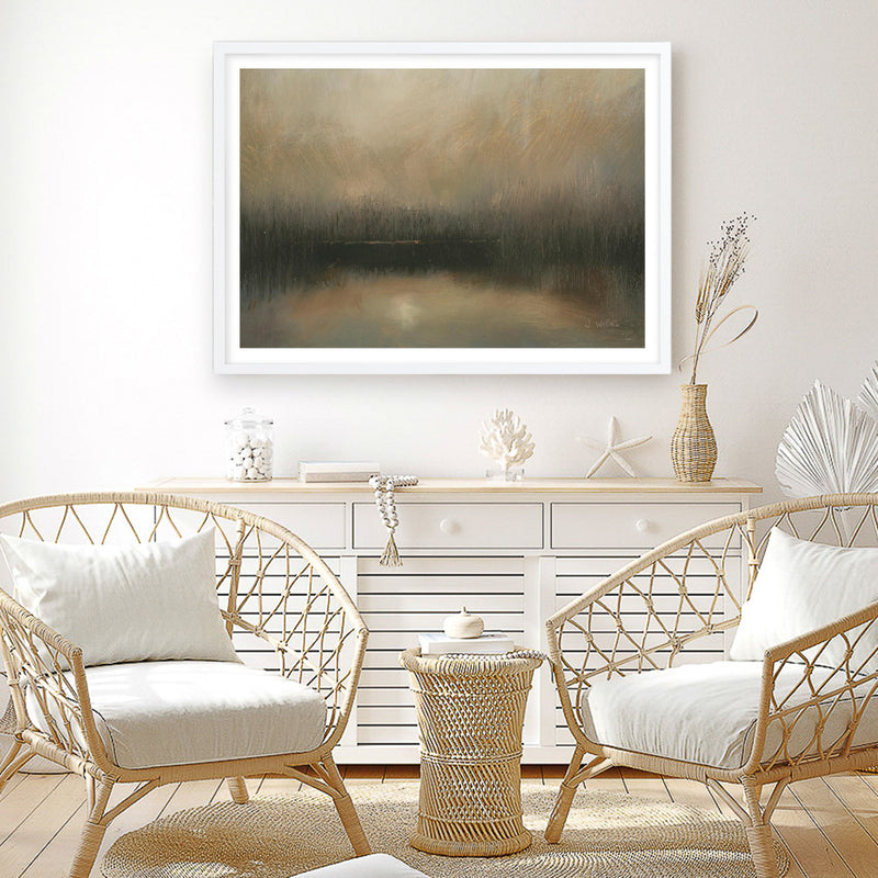 Evening Landscape Abstract Crop Art Print