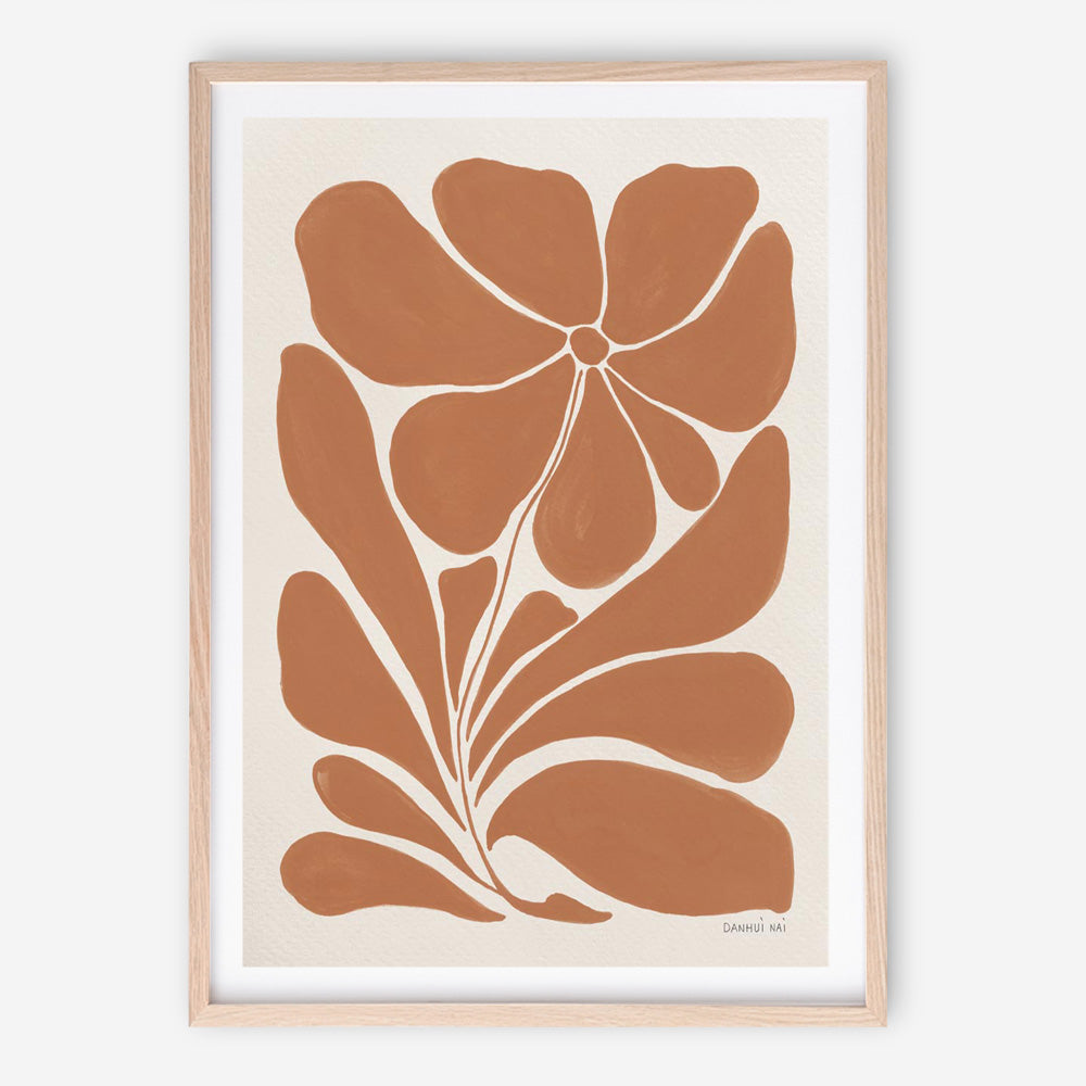 Blooming Joy I Terracotta Art Print