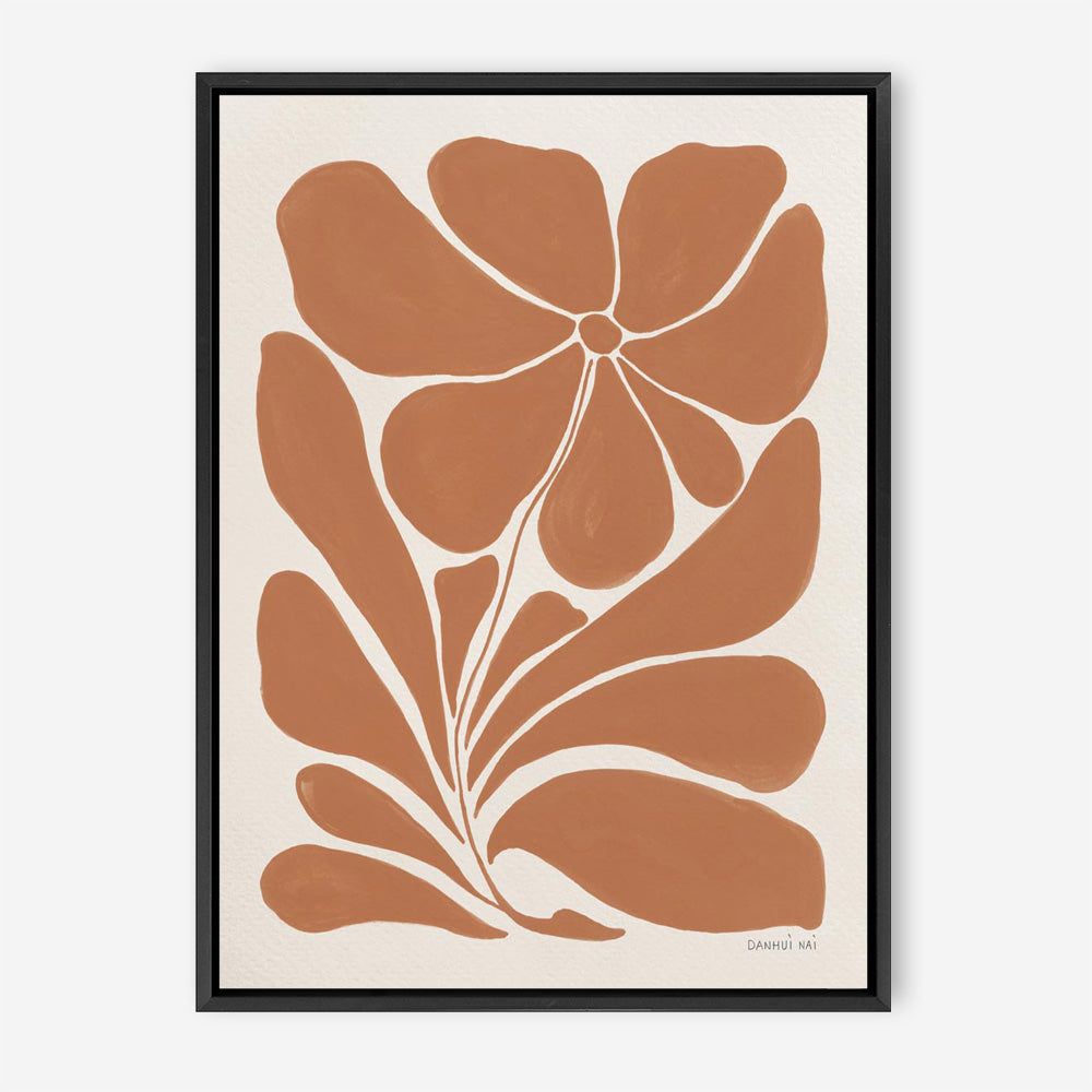 Blooming Joy I Terracotta Canvas Print