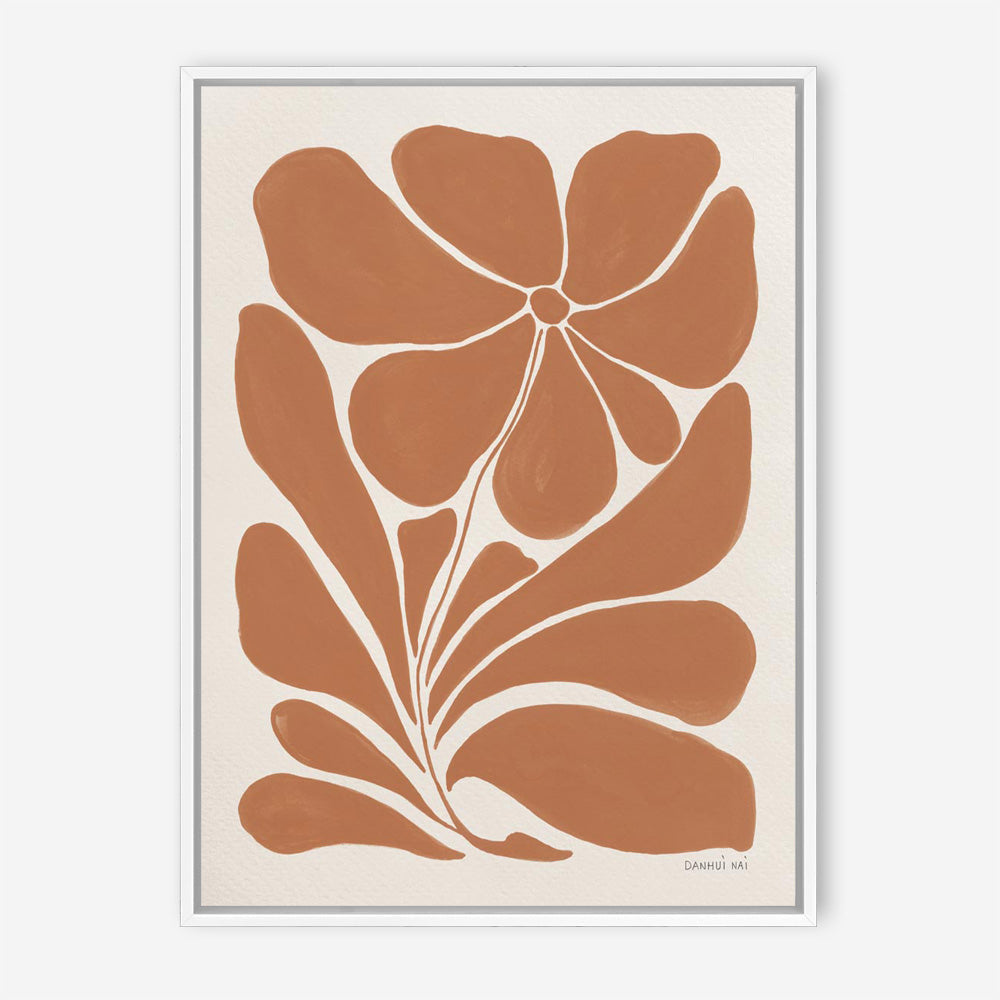 Blooming Joy I Terracotta Canvas Print