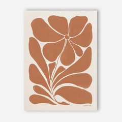 Blooming Joy I Terracotta Canvas Print