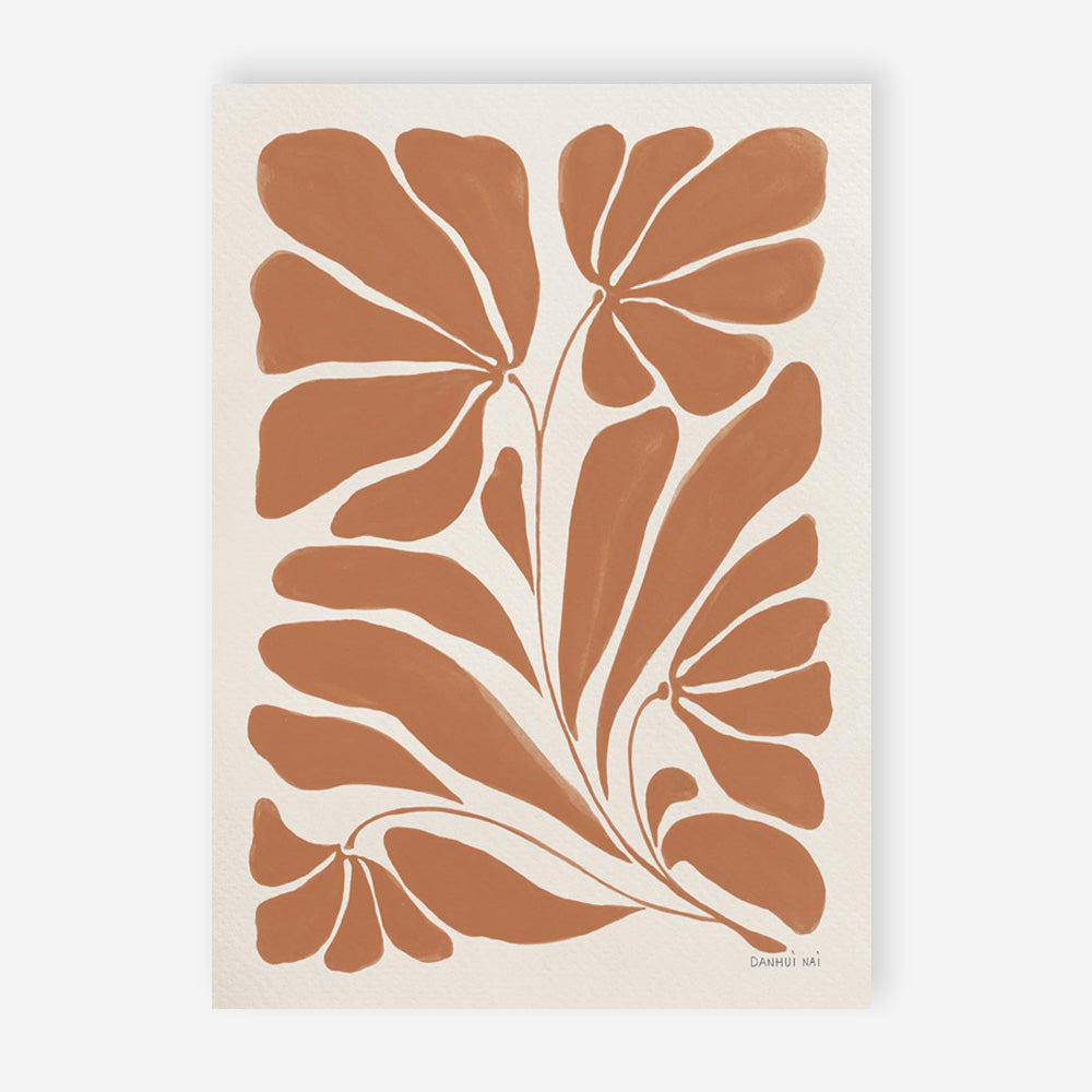 Blooming Joy II Terracotta Art Print
