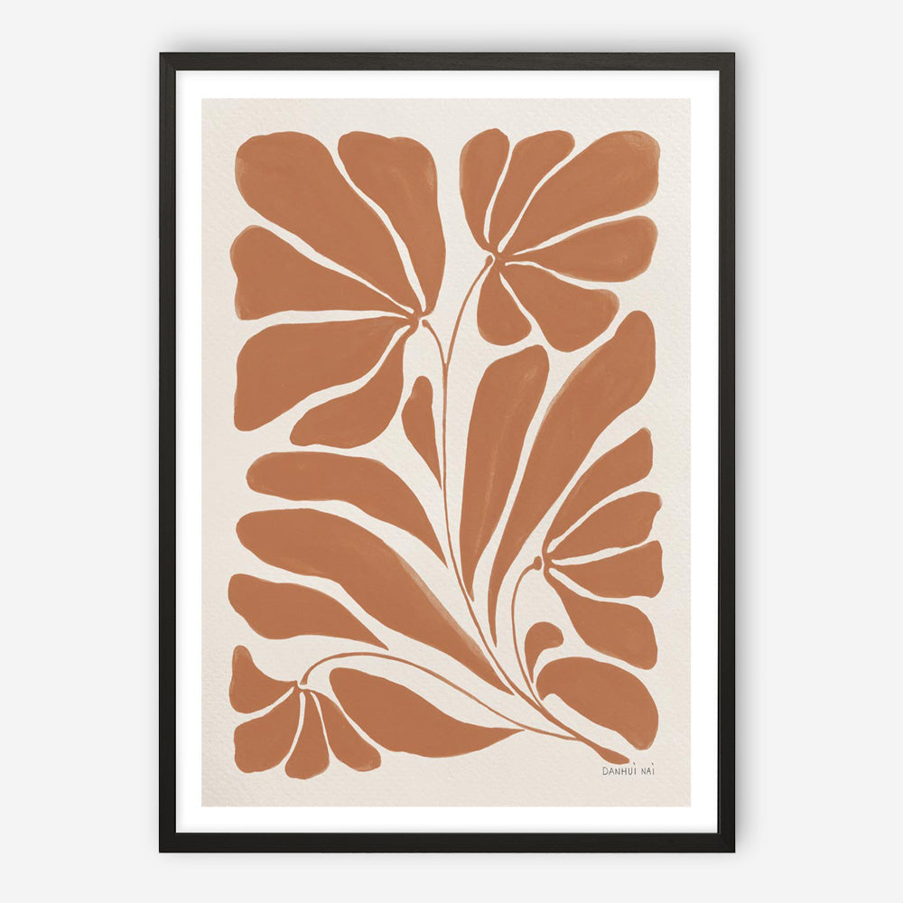 Blooming Joy II Terracotta Art Print