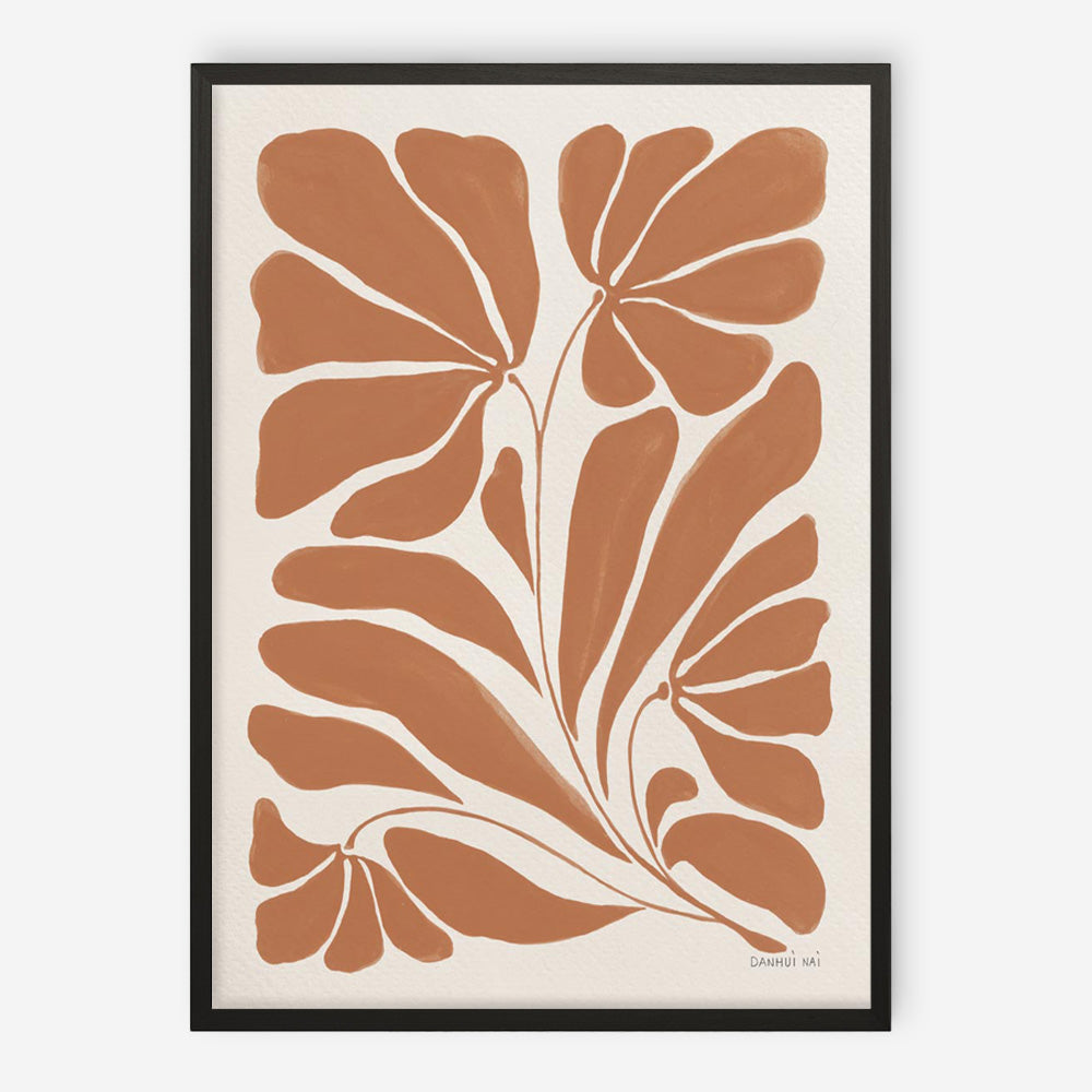 Blooming Joy II Terracotta Art Print